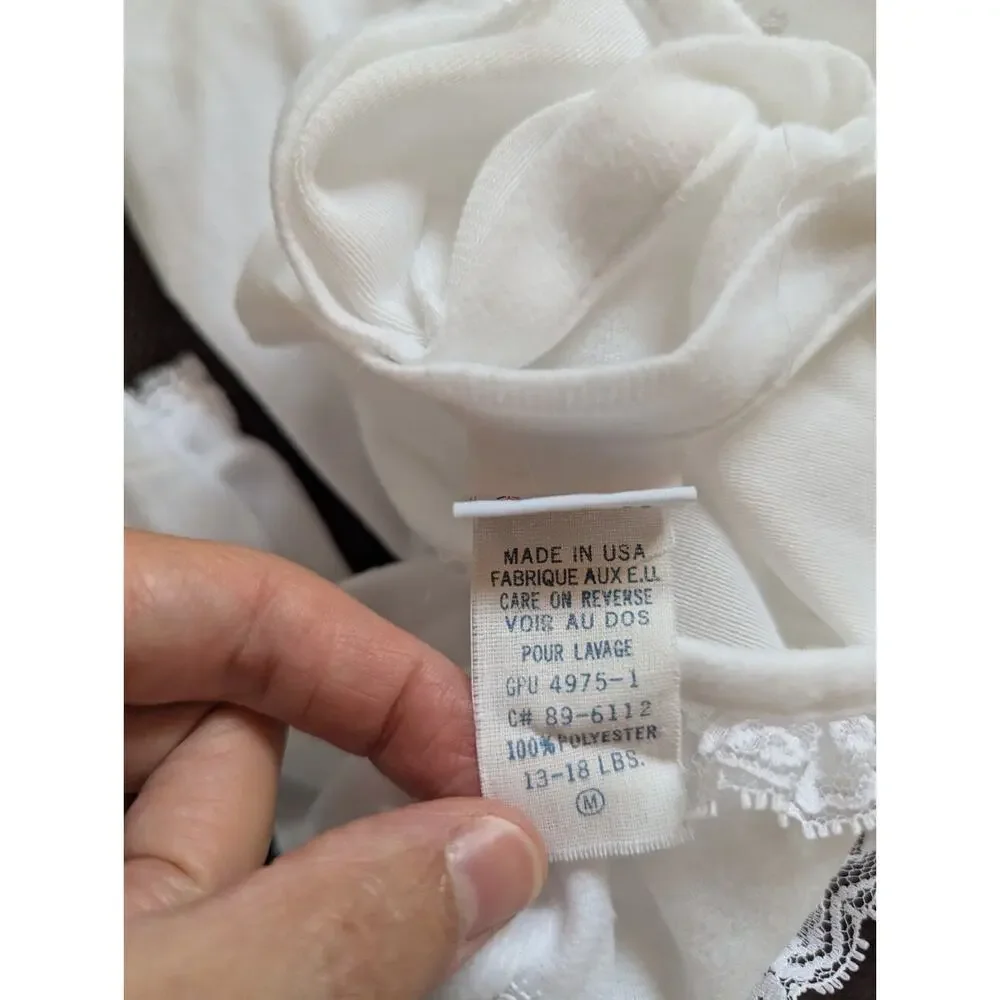 Vtg Alexis Nightgown 3-6m Baby Girls White Flannel